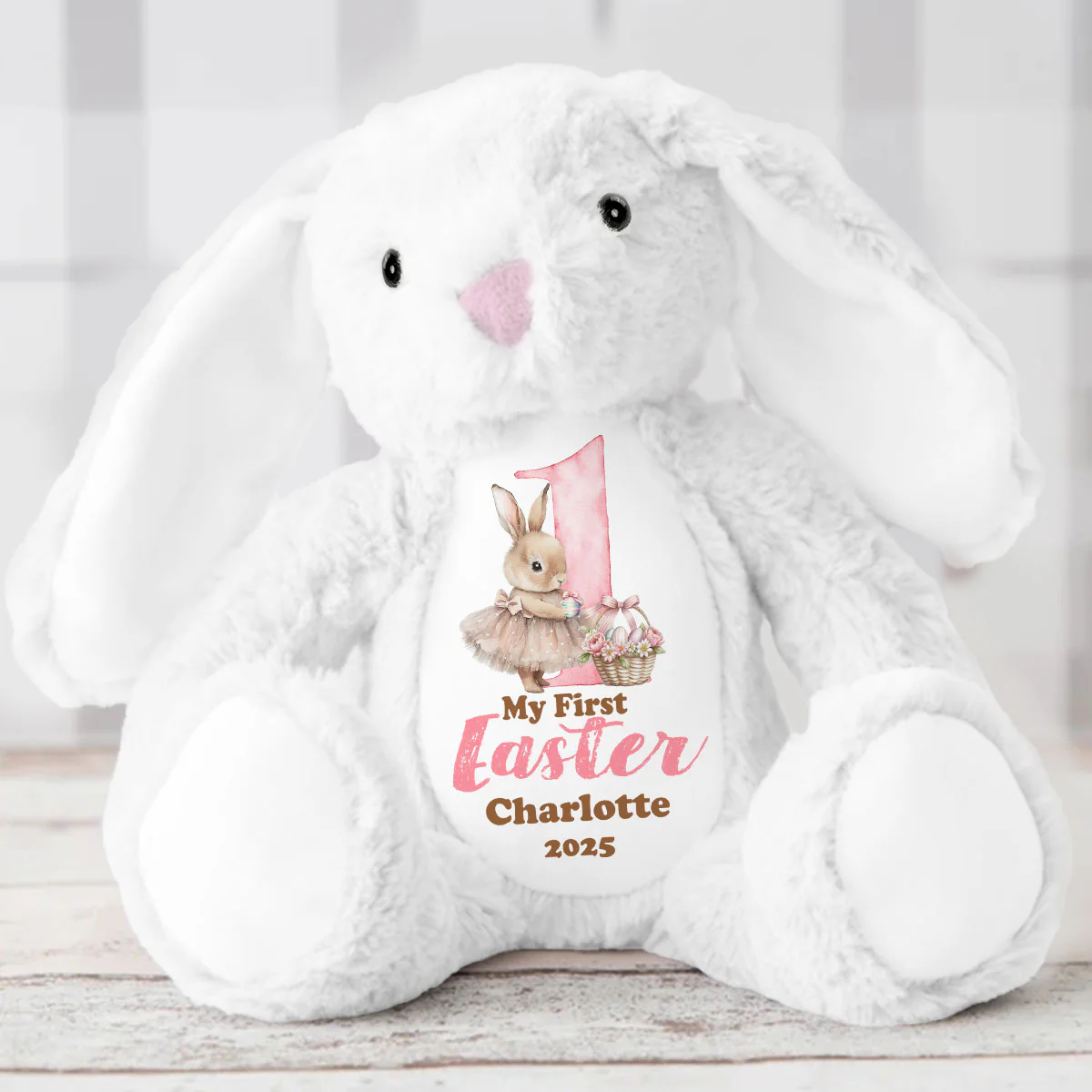 My First Easter - Personalized Stuffed Bunny - Image 5