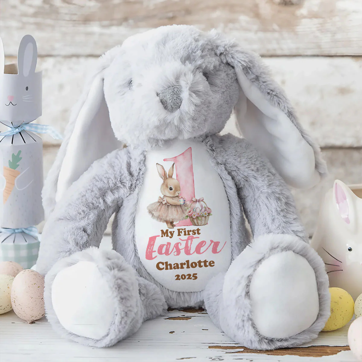 My First Easter - Personalized Stuffed Bunny - Image 8