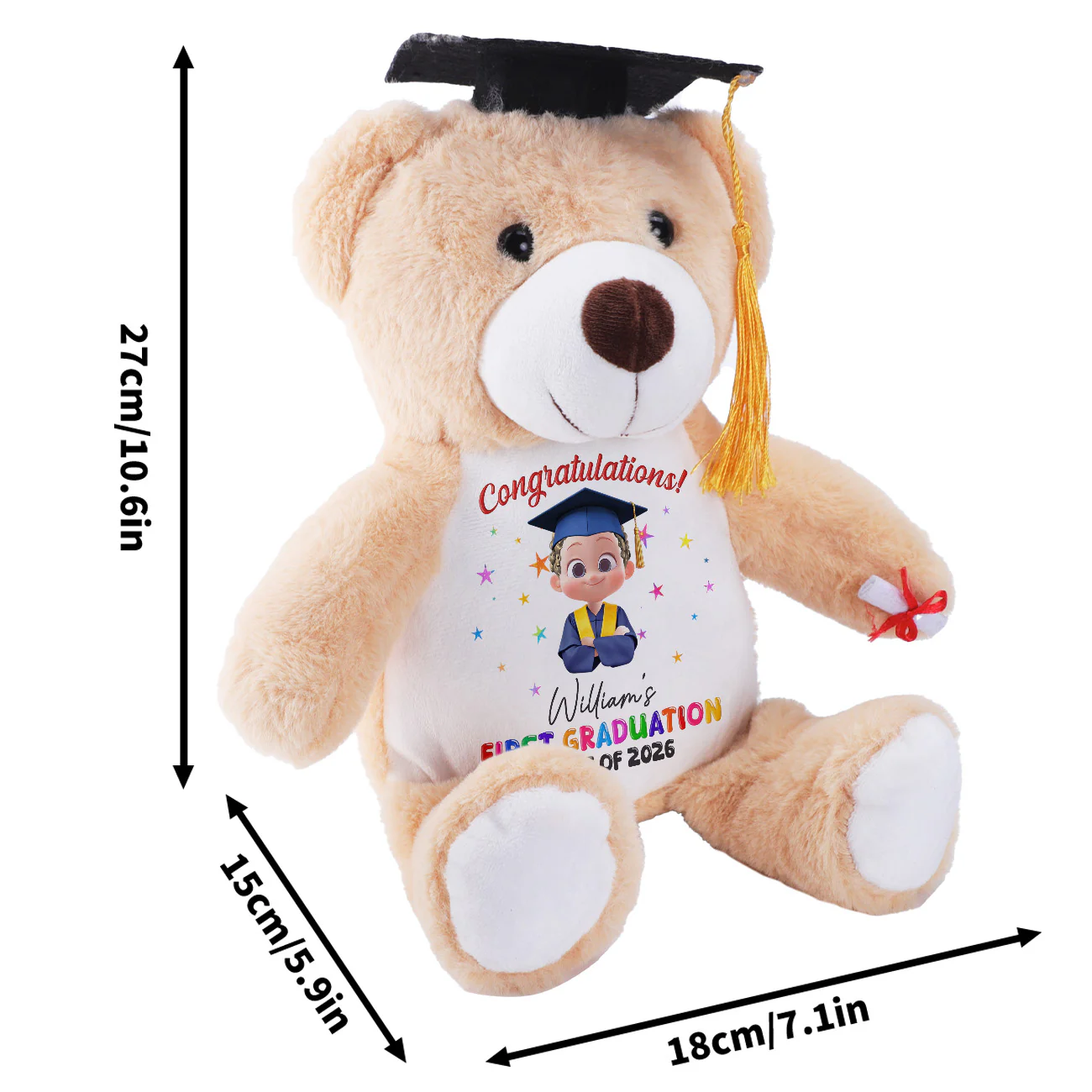 My First Graduation - Personalized Graduation Teddy Bear - Image 7