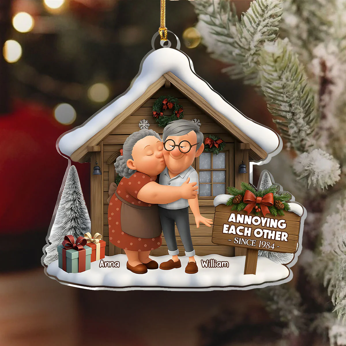 My Forever Love - Personalized 1-Layer Acrylic Ornament - Image 6