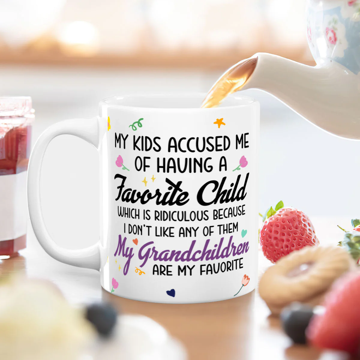My Grandchildren Are My Favorite - Personalized Mug - Image 5