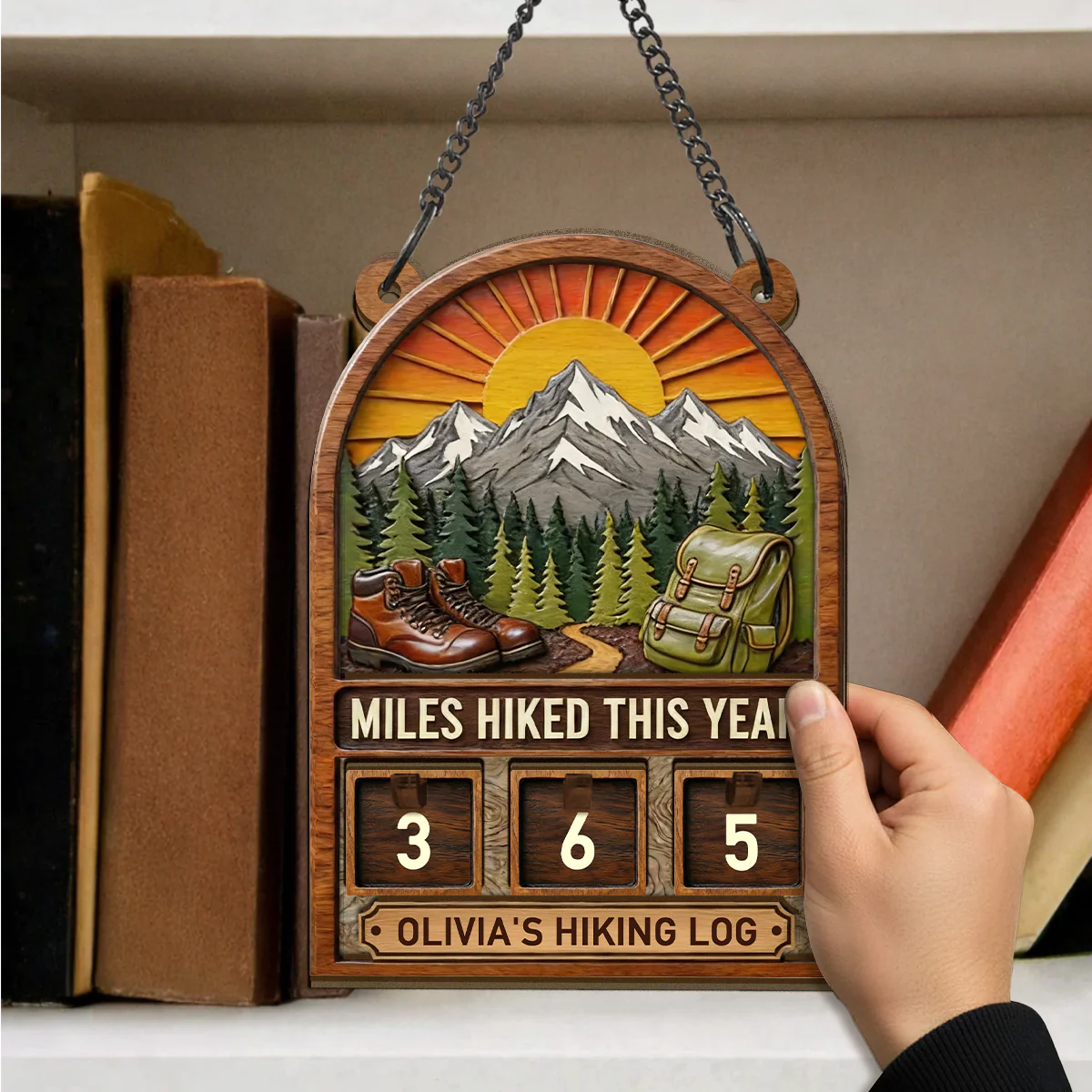 My Hiking Log - Personalized Tracker Sign - Image 4