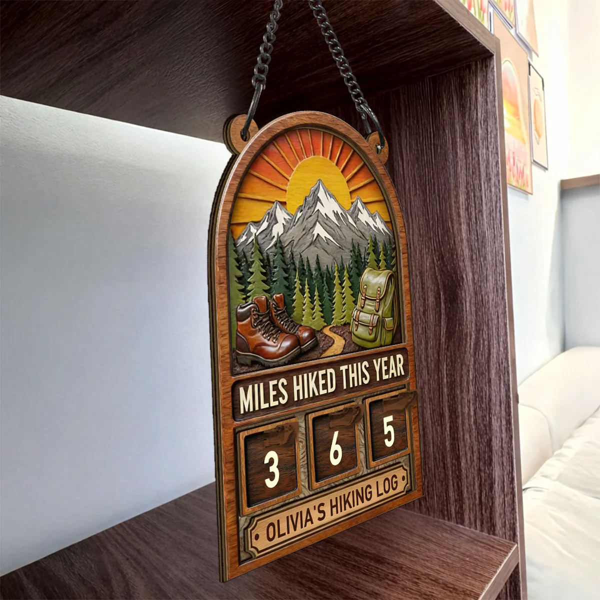 My Hiking Log - Personalized Tracker Sign - Image 5