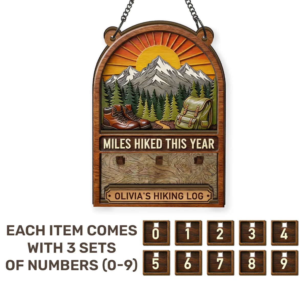 My Hiking Log - Personalized Tracker Sign - Image 6
