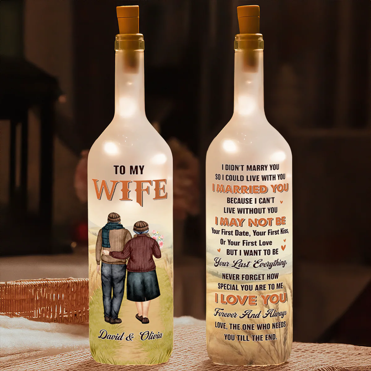 My Last Everything - Personalized Bottle Lamp - Image 2