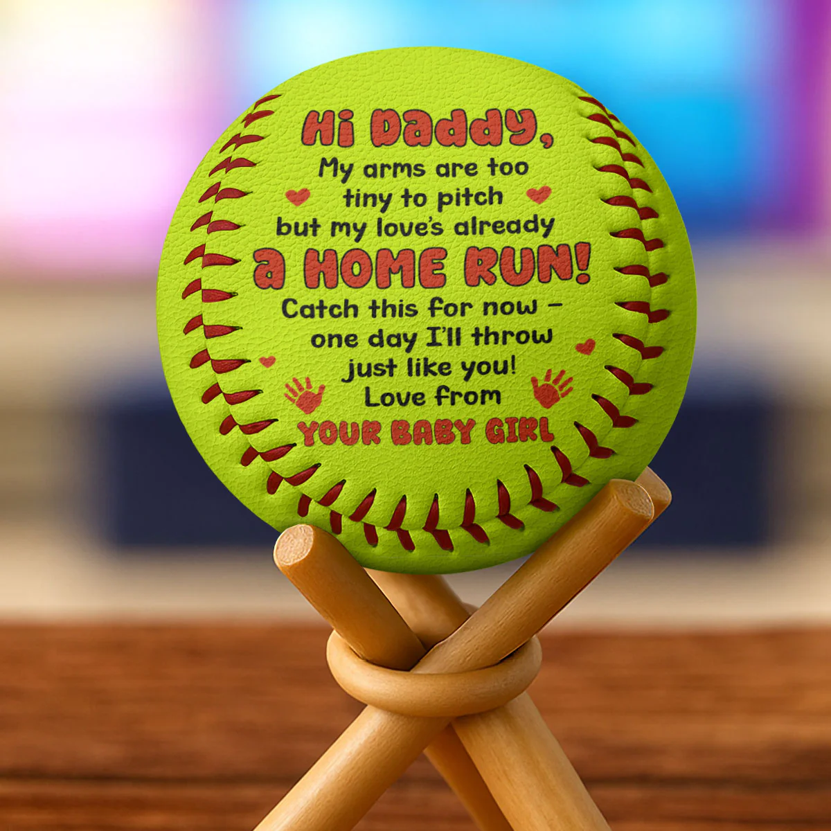 My Love's Already A Home Run - Personalized Baseball & Softball - Image 5