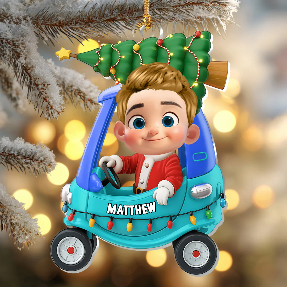 My Lovely Grandkid - Personalized 1-Layer Acrylic Ornament - Image 2