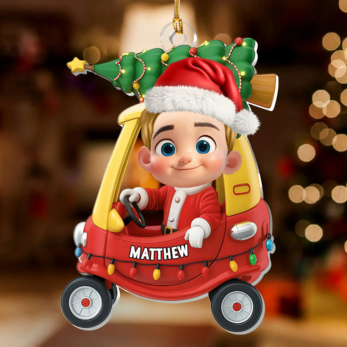 My Lovely Grandkid - Personalized 1-Layer Acrylic Ornament - Image 3