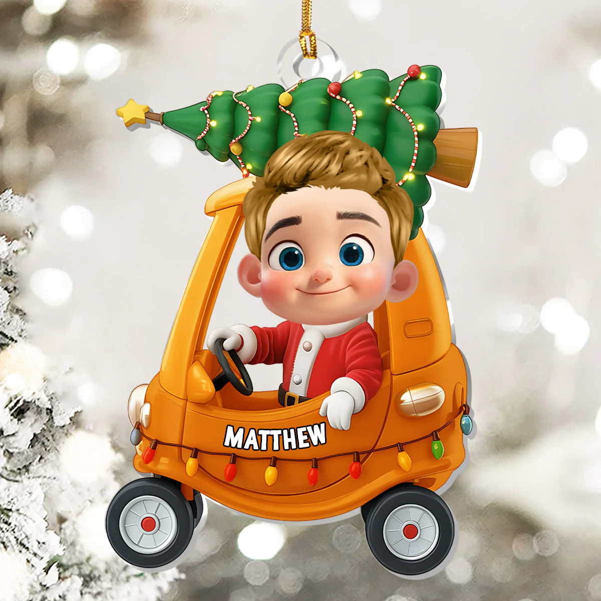 My Lovely Grandkid - Personalized 1-Layer Acrylic Ornament - Image 6