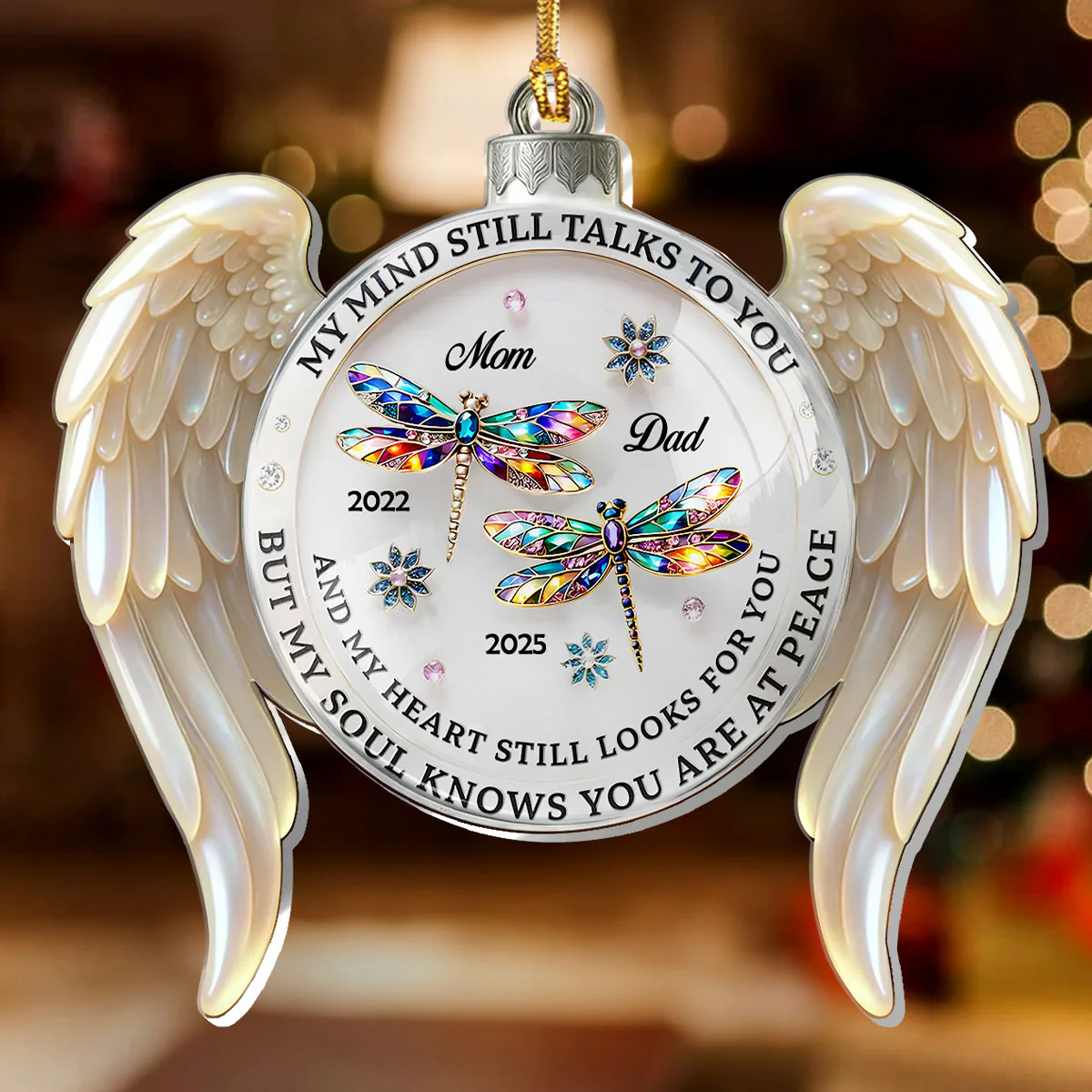 My Mind My Heart My Soul Memorial - Personalized 1-Layer Acrylic Ornament - Image 2