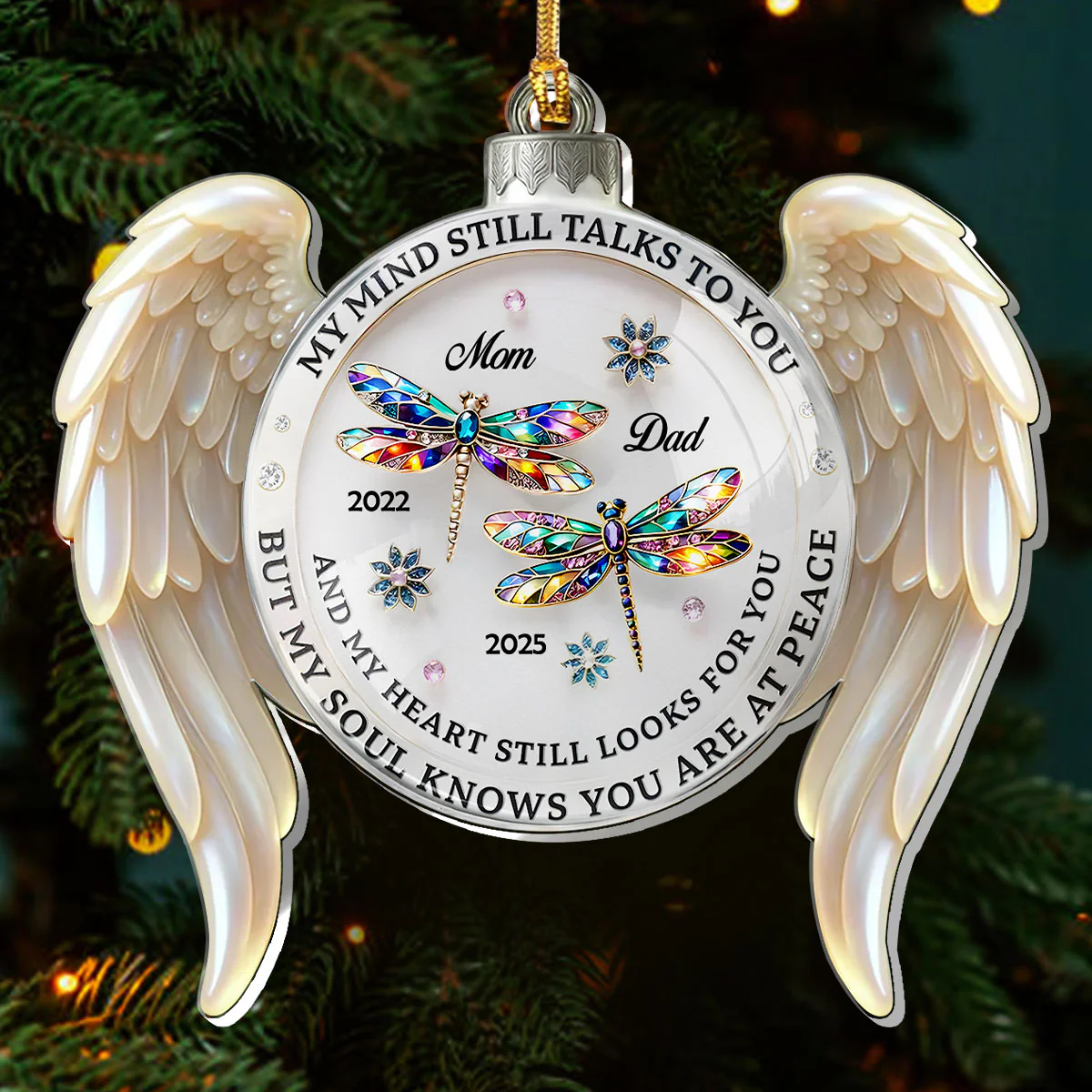 My Mind My Heart My Soul Memorial - Personalized 1-Layer Acrylic Ornament - Image 3
