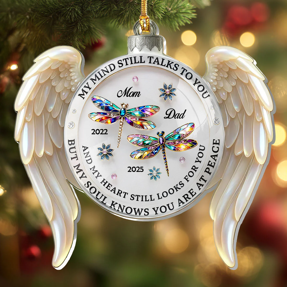 My Mind My Heart My Soul Memorial - Personalized 1-Layer Acrylic Ornament - Image 4