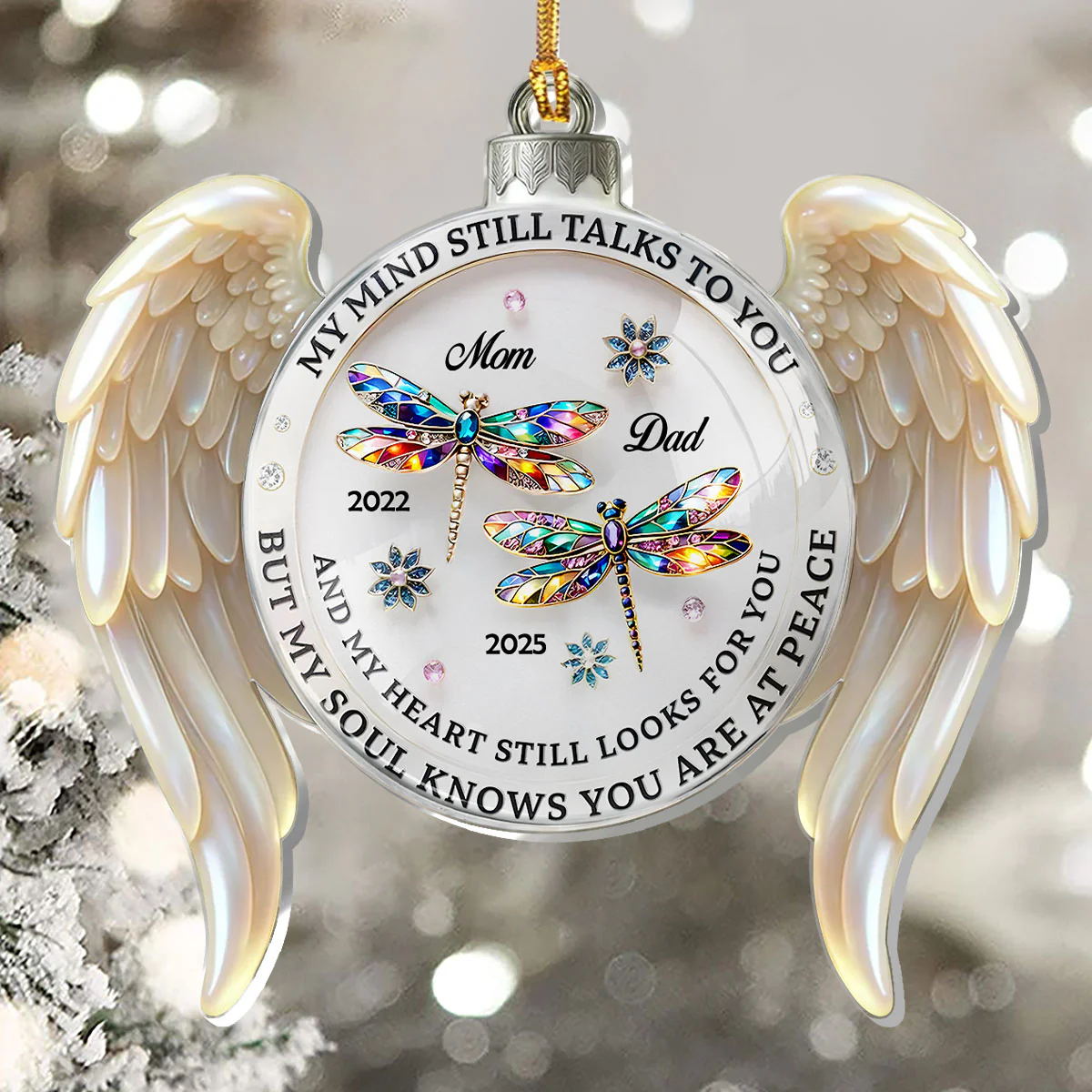 My Mind My Heart My Soul Memorial - Personalized 1-Layer Acrylic Ornament - Image 5