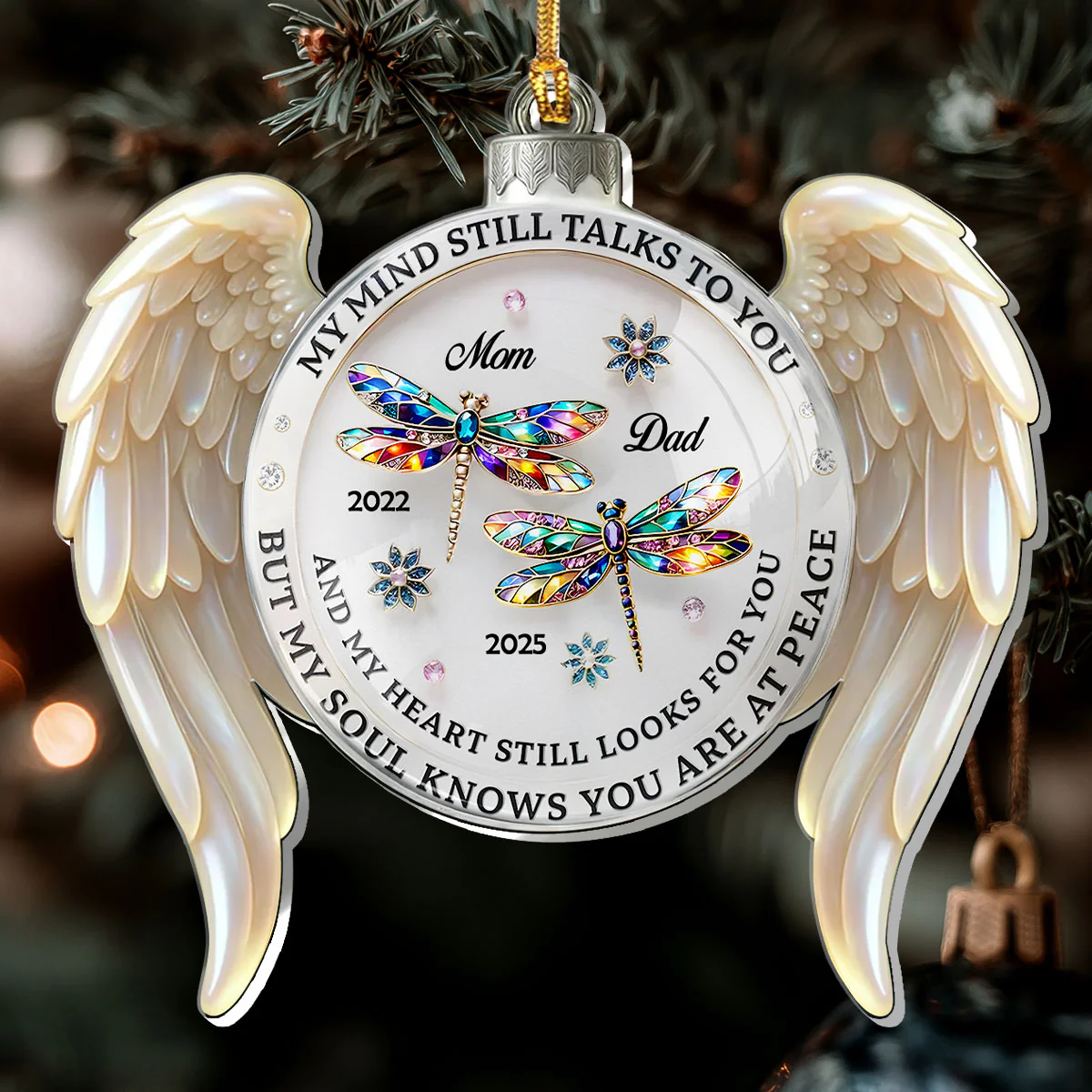 My Mind My Heart My Soul Memorial - Personalized 1-Layer Acrylic Ornament - Image 6
