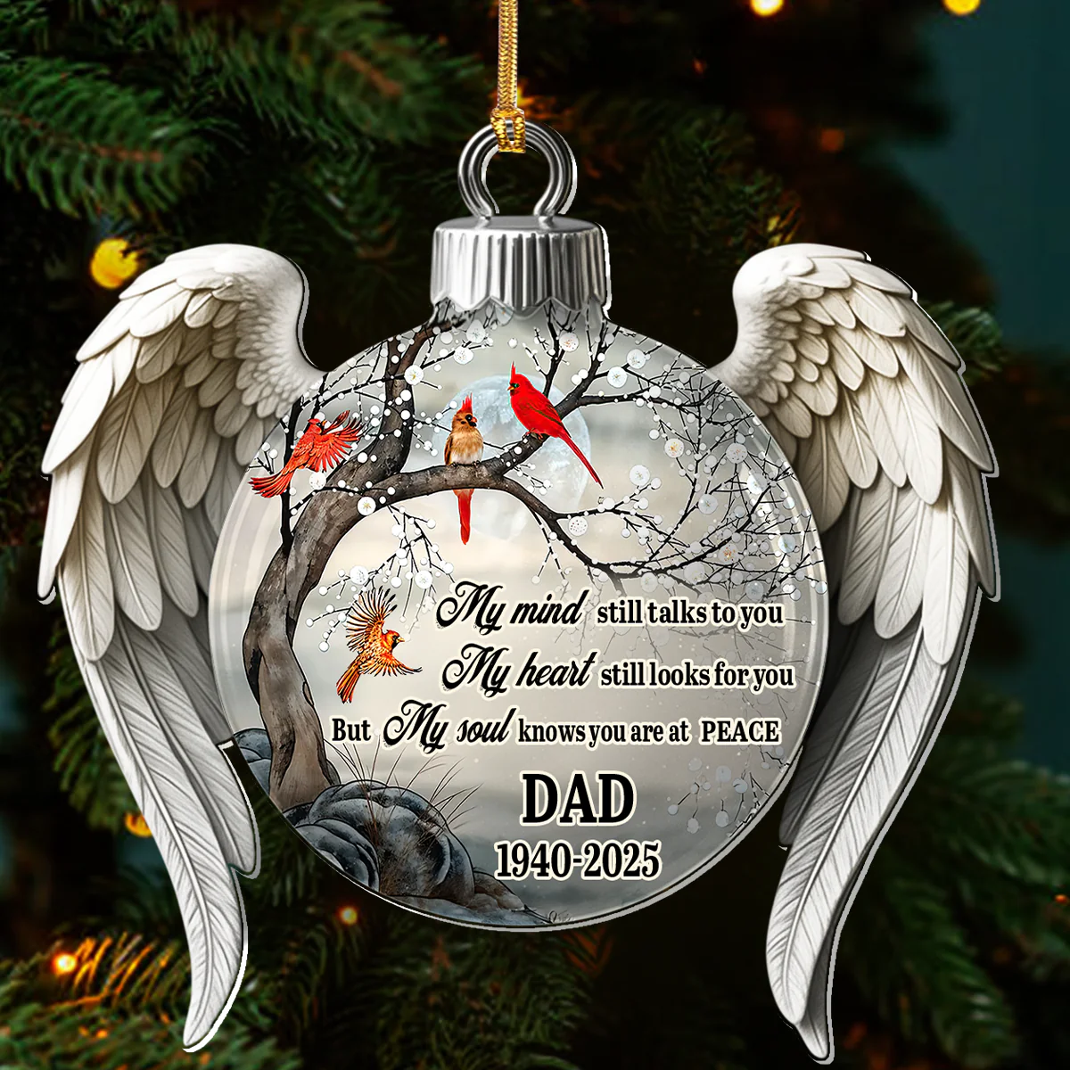 My Mind Still Talks to You - Personalized 1-Layer Acrylic Ornament - Image 3
