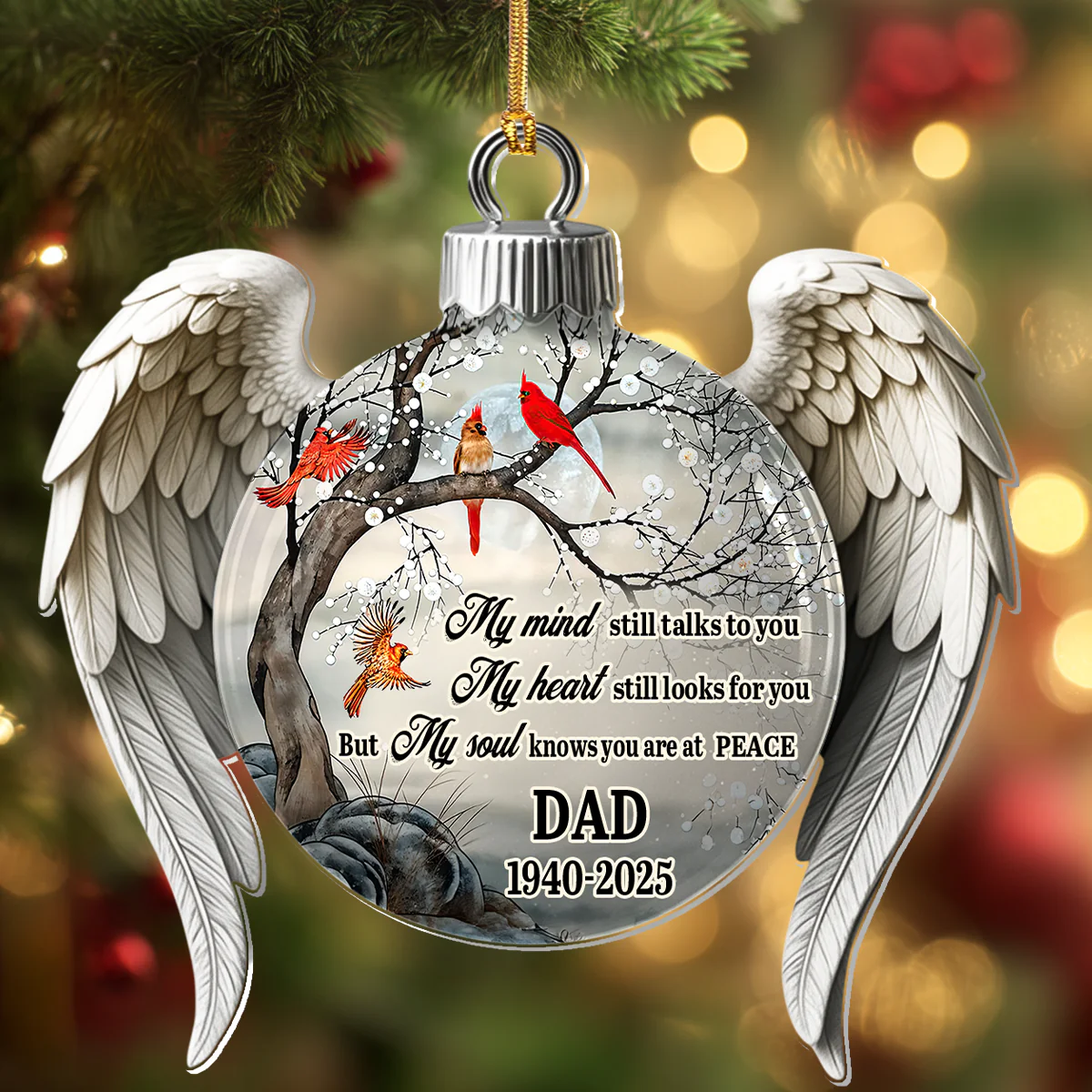 My Mind Still Talks to You - Personalized 1-Layer Acrylic Ornament - Image 4
