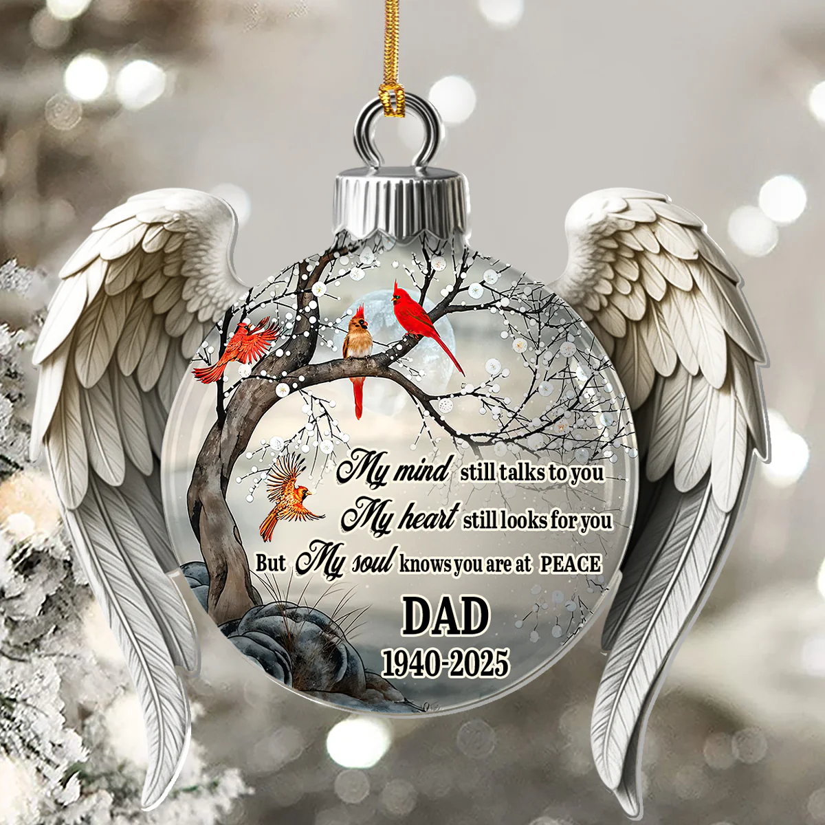 My Mind Still Talks to You - Personalized 1-Layer Acrylic Ornament - Image 5