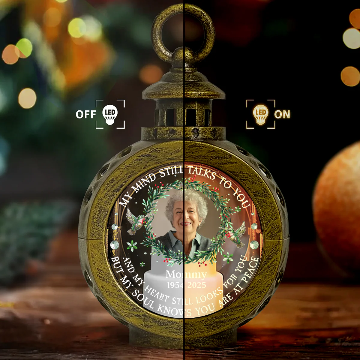 My Mind Still Talks To You - Personalized Lantern Night Light - Image 3