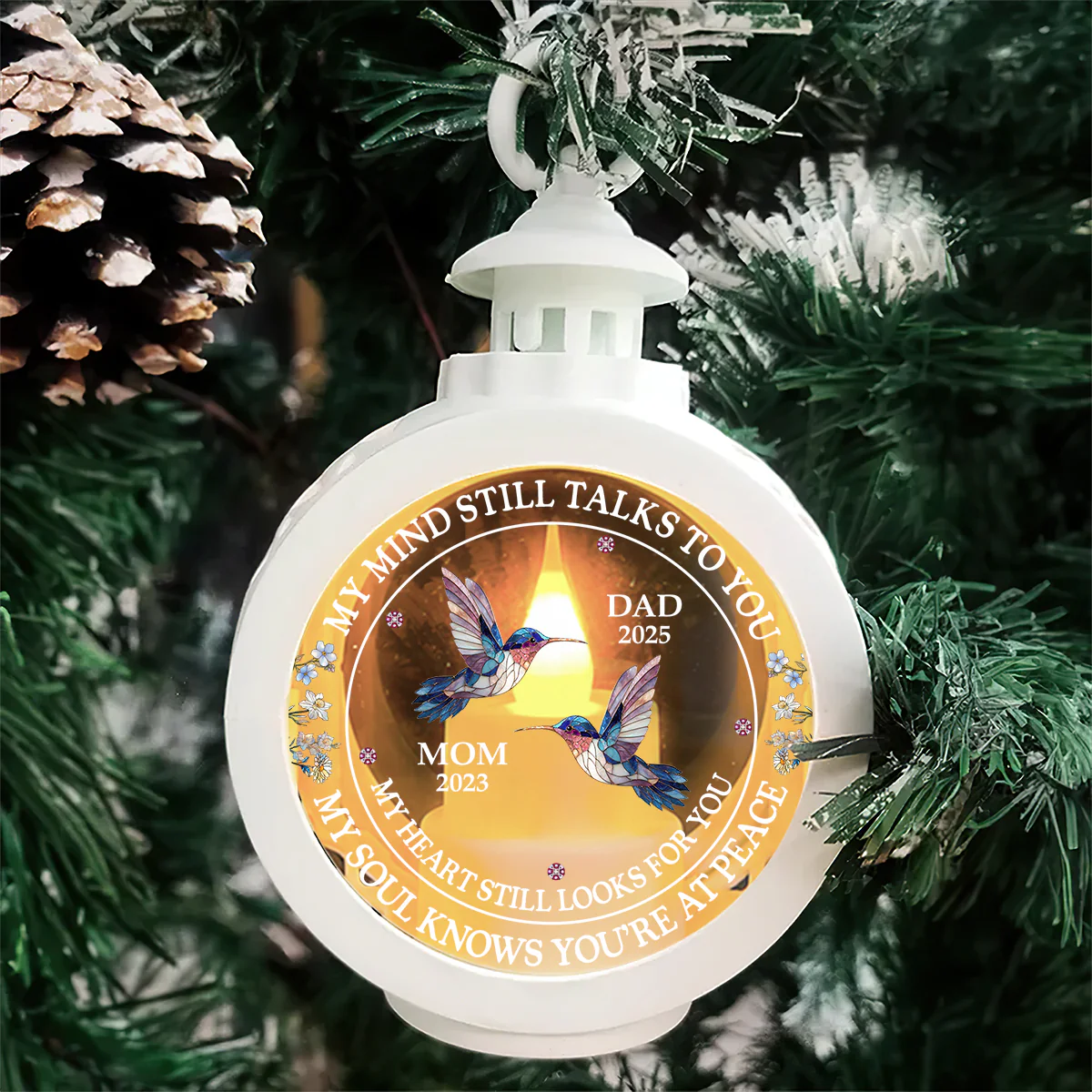 My Mind Still Talks To You - Personalized Lantern Night Light - Image 2