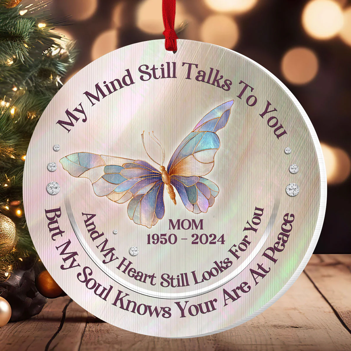 My Mind Still Talks To You - Personalized Magic Ornament - Image 2
