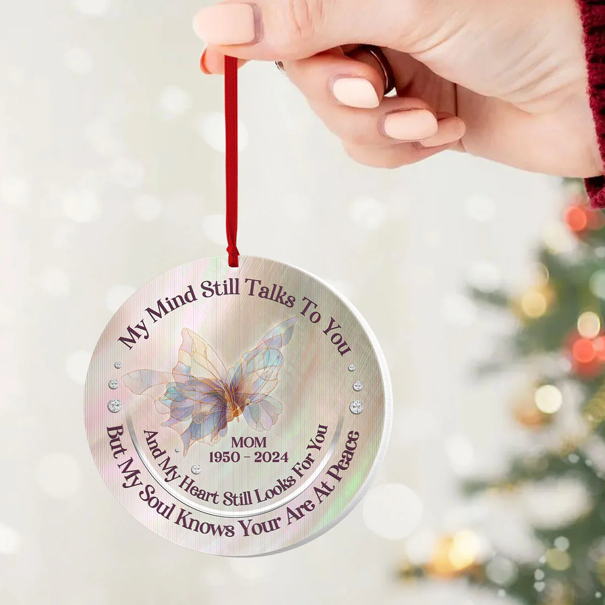 My Mind Still Talks To You - Personalized Magic Ornament - Image 3