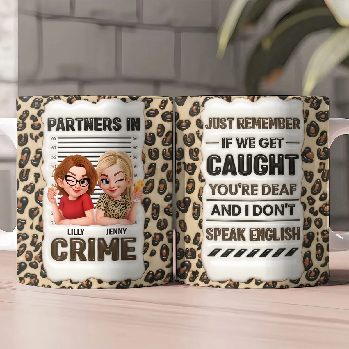 My Partners Gift For Sisters & Best Friends - Personalized Ceramic Coffee Mug
