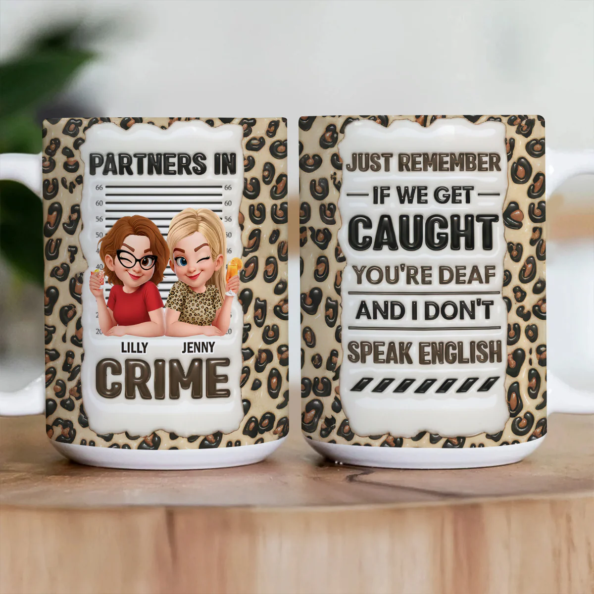 My Partners Gift For Sisters & Best Friends - Personalized Ceramic Coffee Mug - Image 2