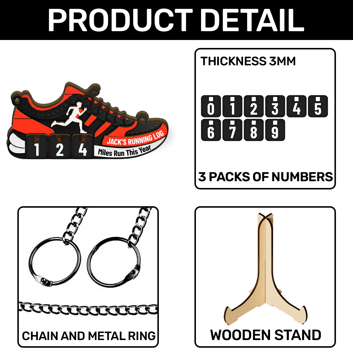 My Running Log - Personalized Tracker Sign - Image 7