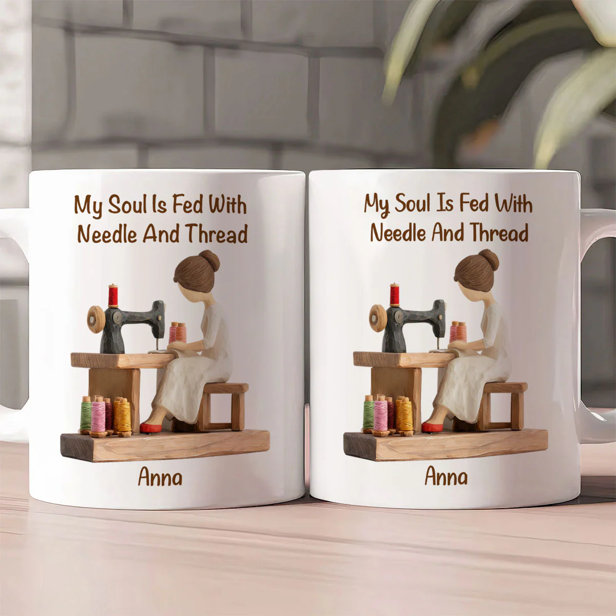 My Sewing Space Is My Happy Place - Personalized Ceramic Coffee Mug - Image 2