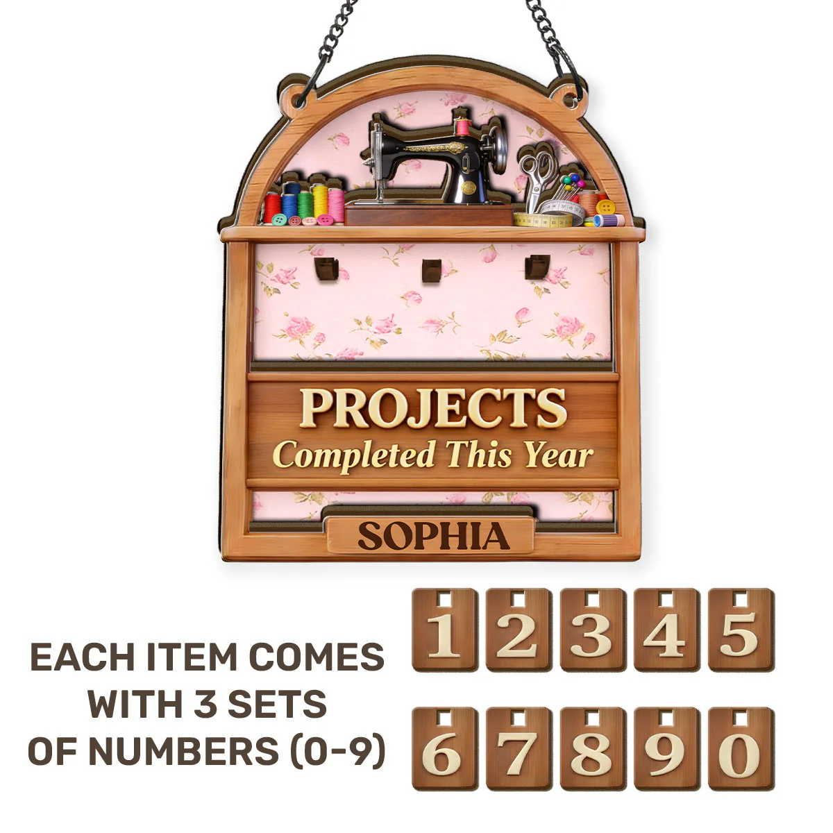 My Sewing Tracker - Personalized Tracker Sign - Image 5