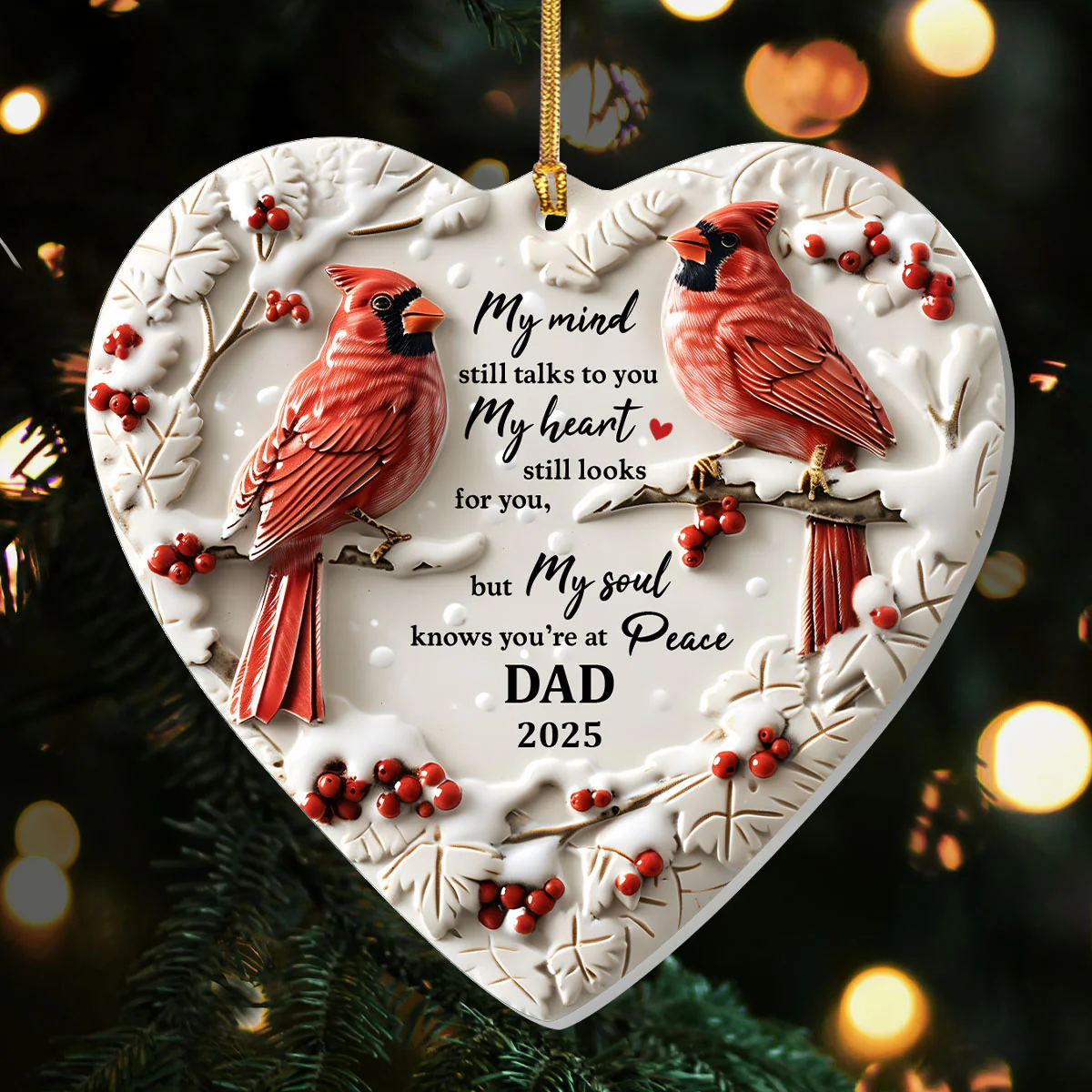 My Soul Knows You Are At Peace - Personalized 1-Layer Acrylic Ornament