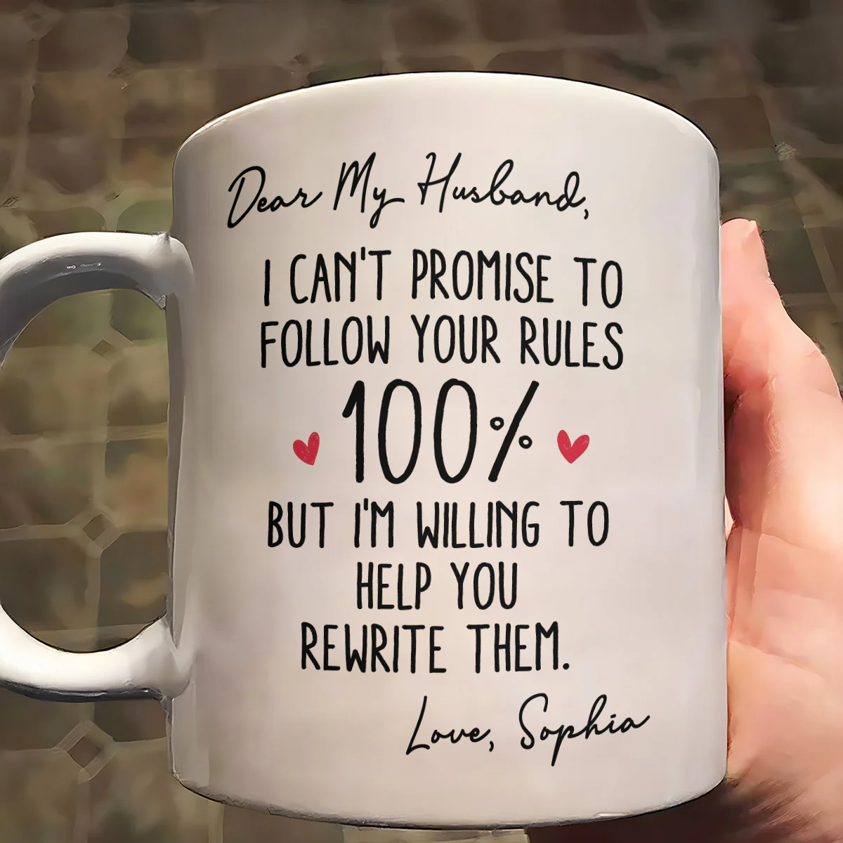 My Wife Is The Rules 2 - Personalized Ceramic Coffee Mug - Image 5