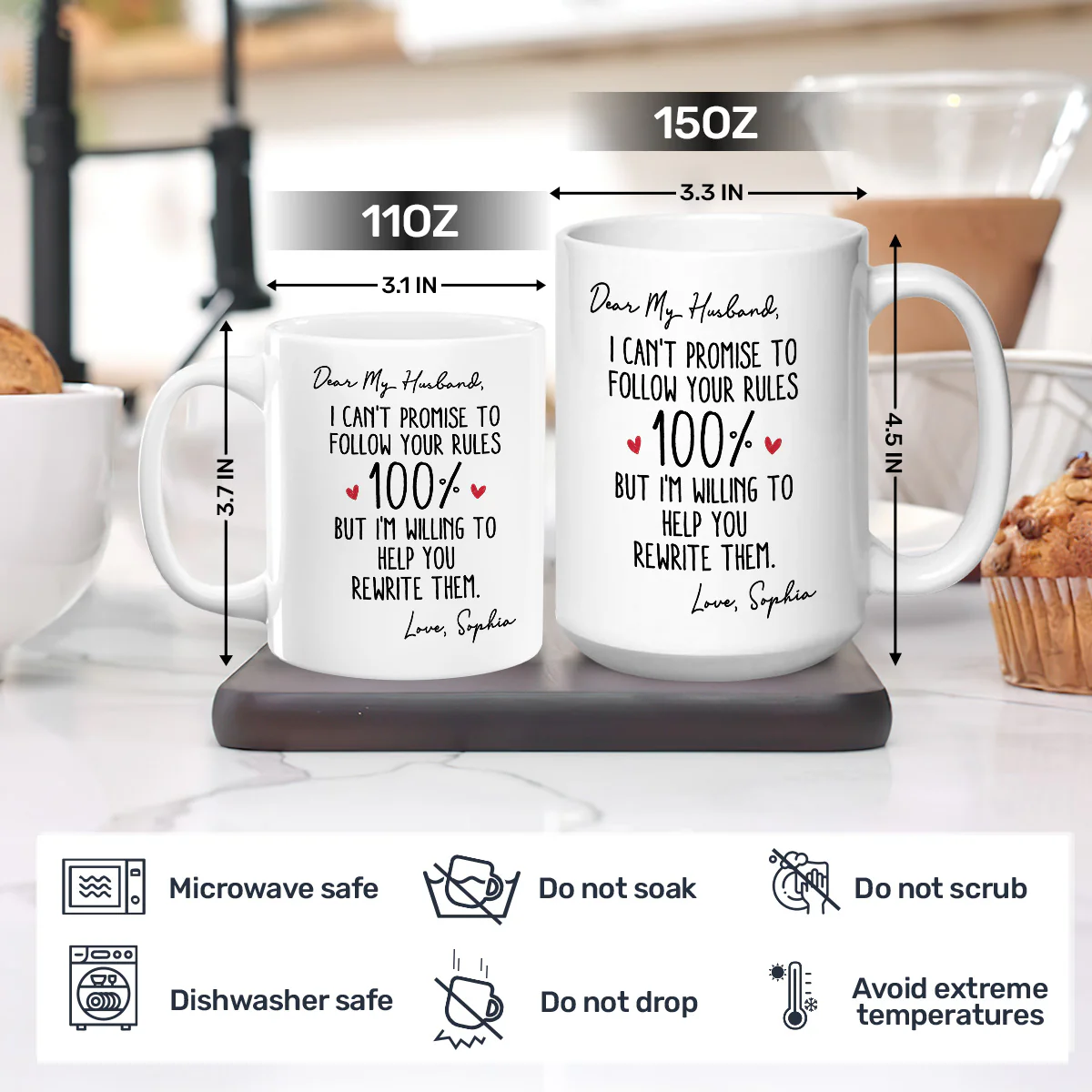 My Wife Is The Rules 2 - Personalized Ceramic Coffee Mug - Image 6