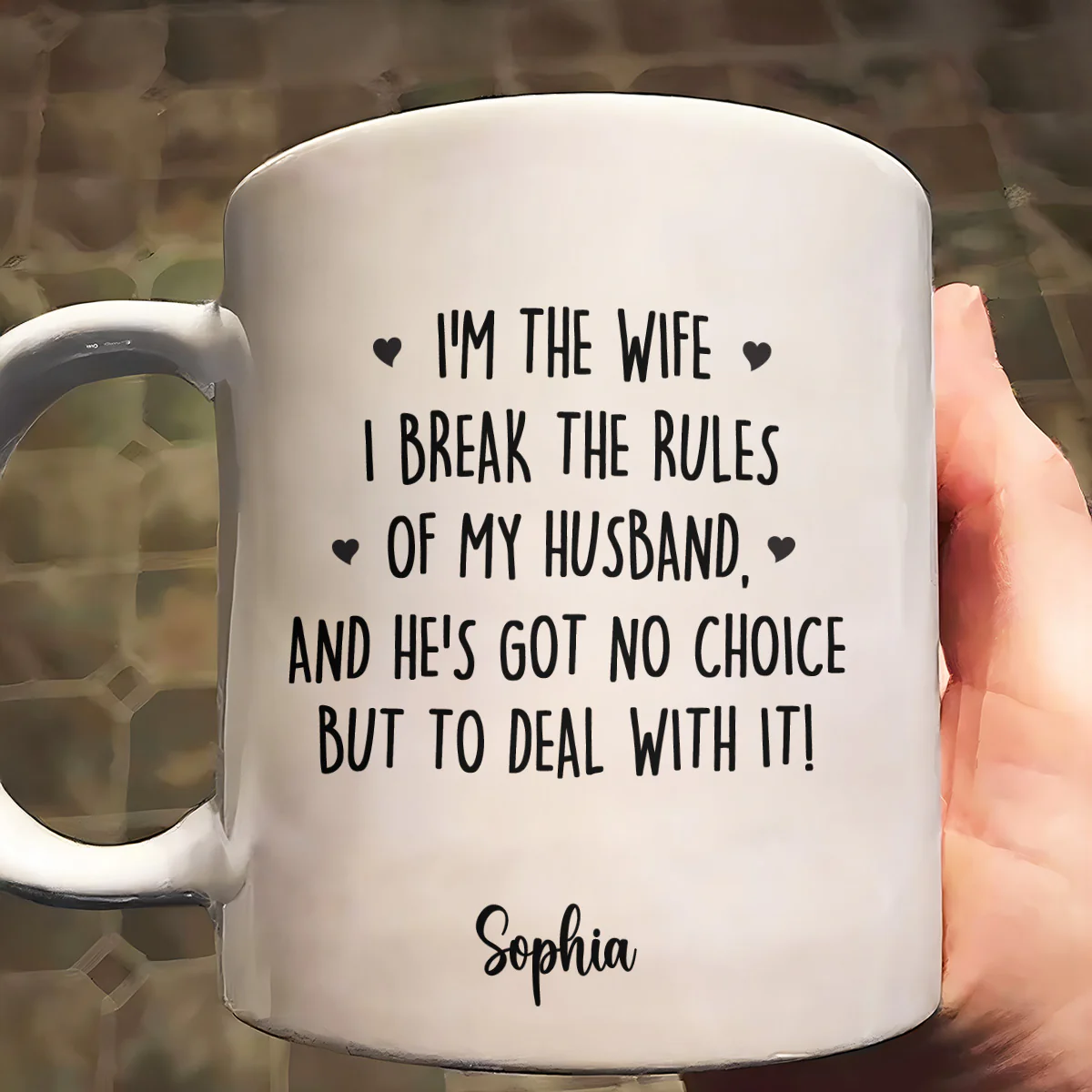 My Wife Is The Rules - Personalized Ceramic Coffee Mug - Image 5