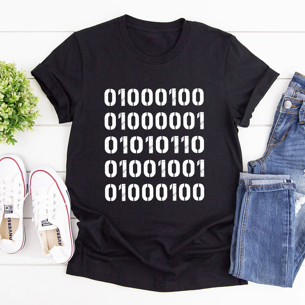 Name In Binary Code - Personalized 2D Unisex T-shirt - Image 2