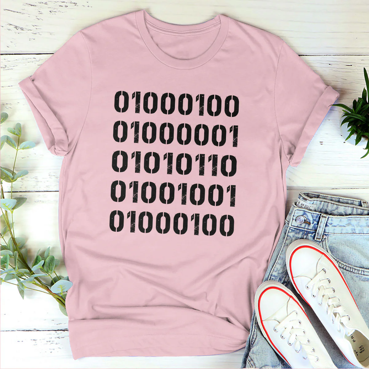 Name In Binary Code - Personalized 2D Unisex T-shirt - Image 5