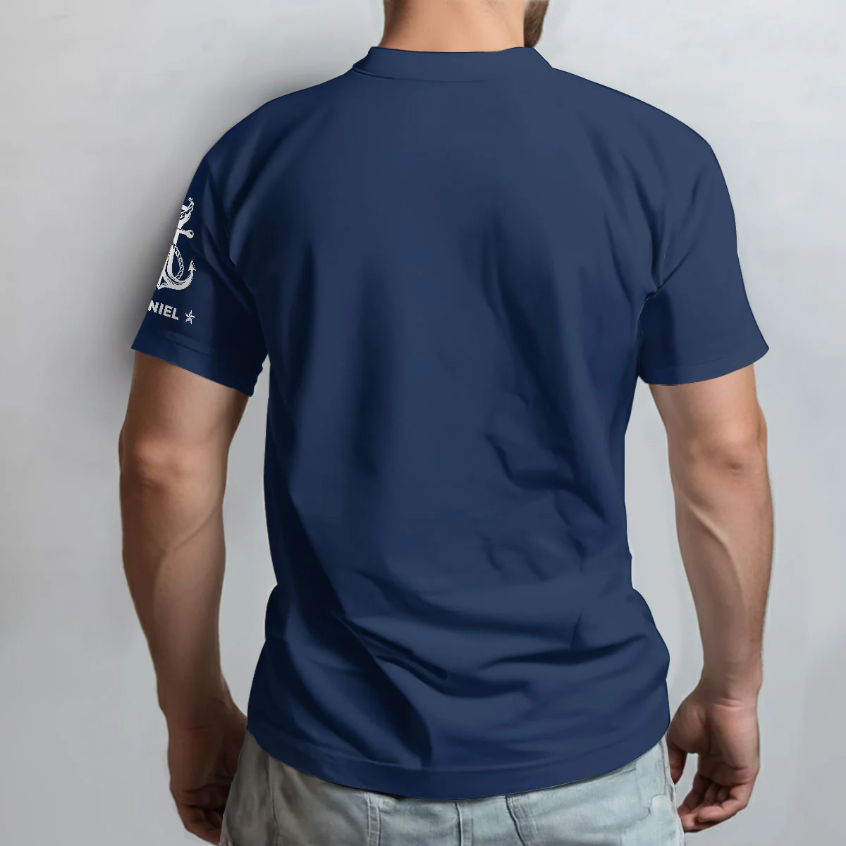 Name In Nautical Flags Gift For Fishing Lovers Sailors Friends - Personalized All-Over-Print T-Shirt - Image 5