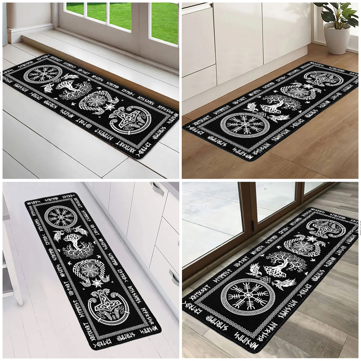Name In Runes Viking For Family - Personalized Runner Rug - Image 6