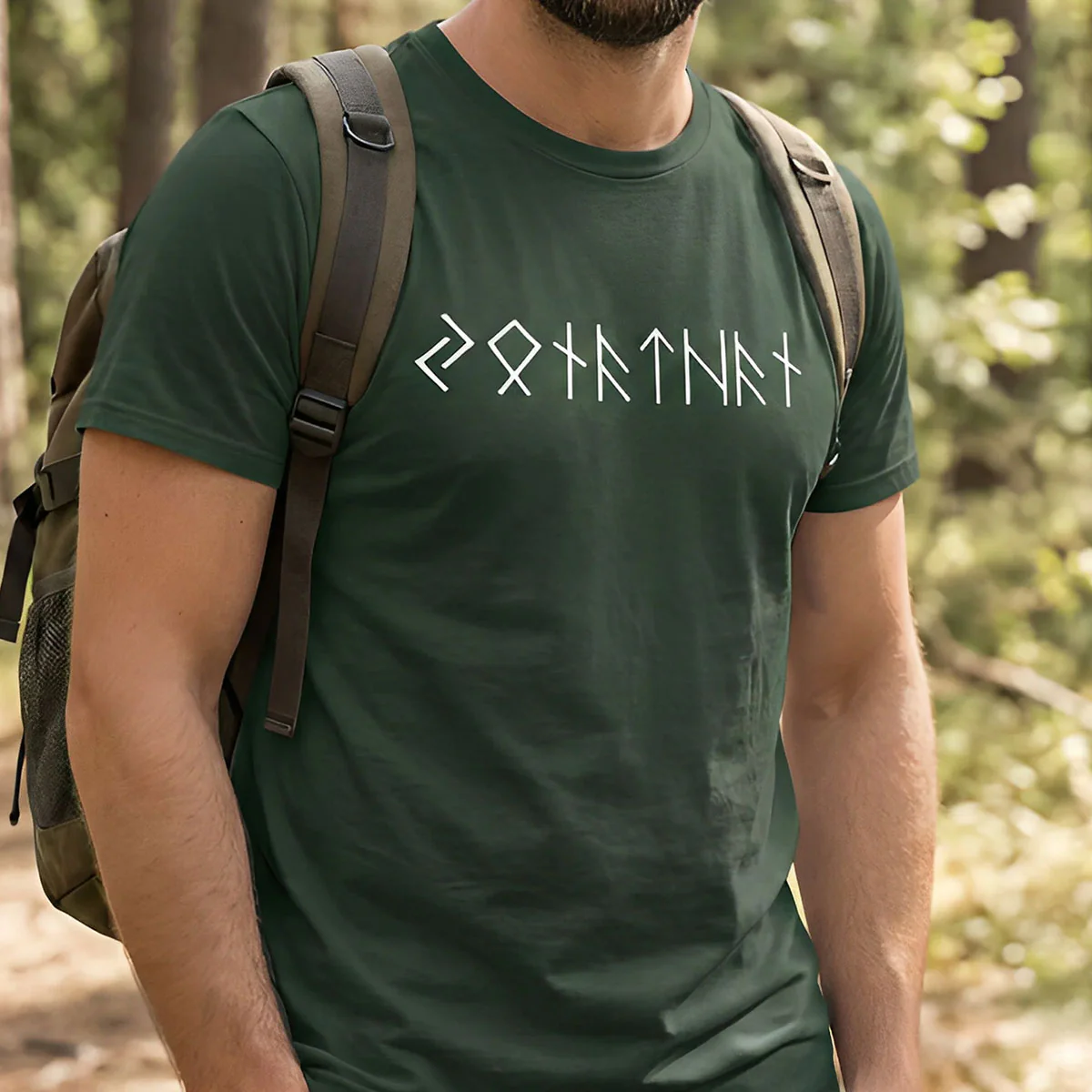 Name In Runes Viking Gift For Dad, Husband, Boyfriend - Personalized 2D Unisex T-shirt - Image 5