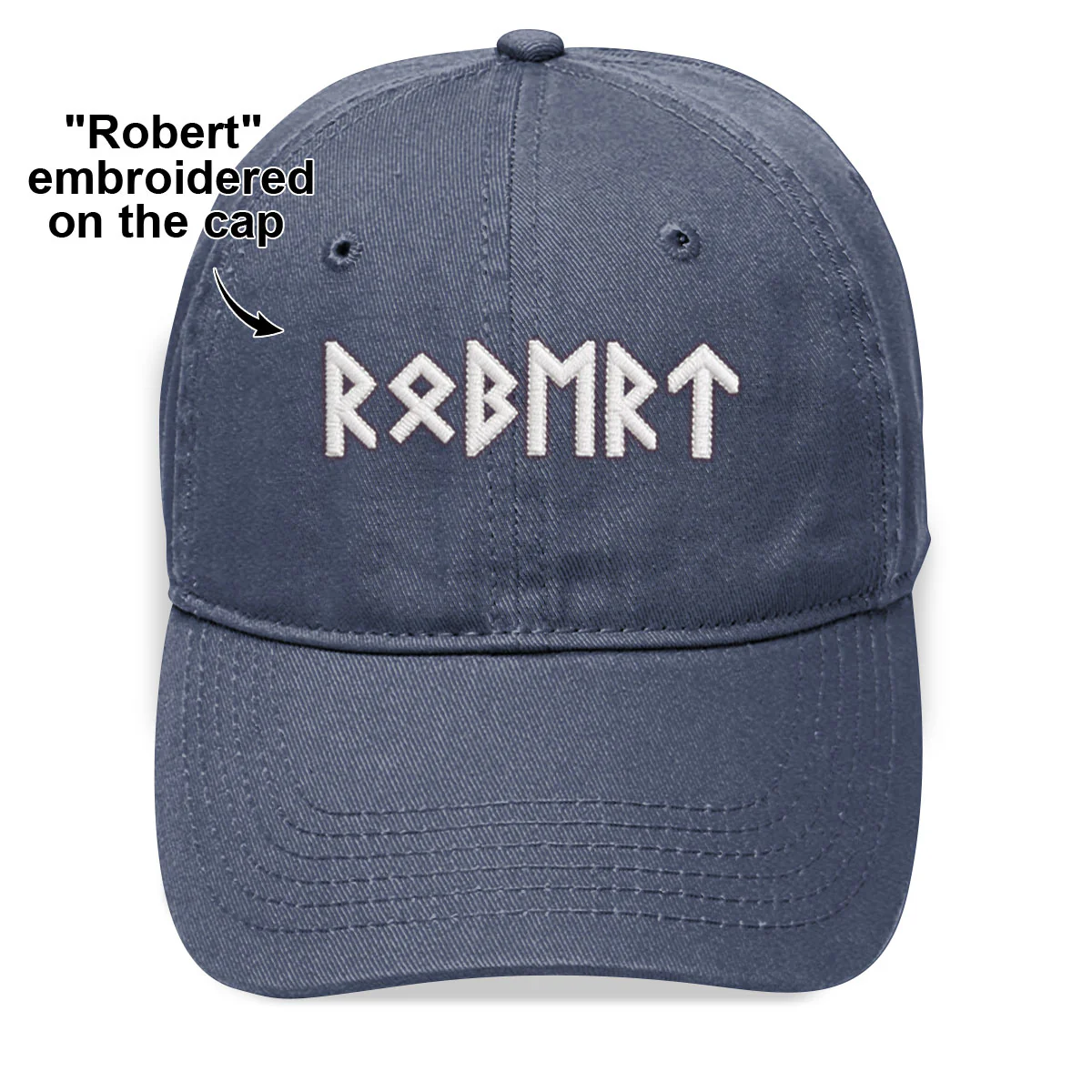 Name In Viking Runes - Personalized Embroidered Baseball Cap