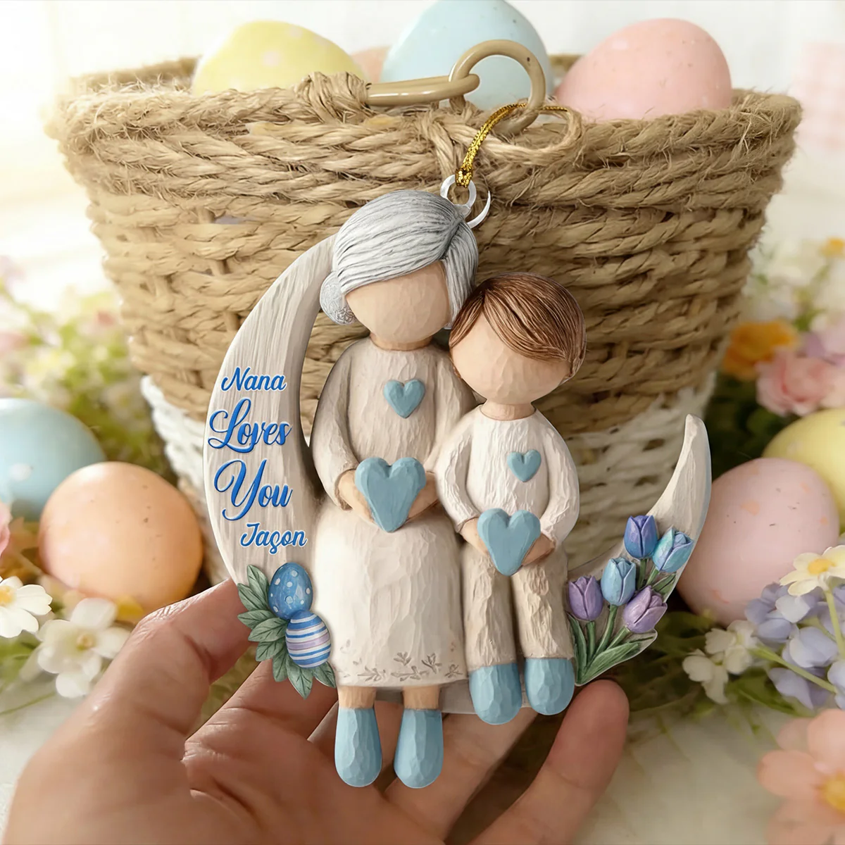 Nana Loves You - Personalized 1-Layer Acrylic Ornament