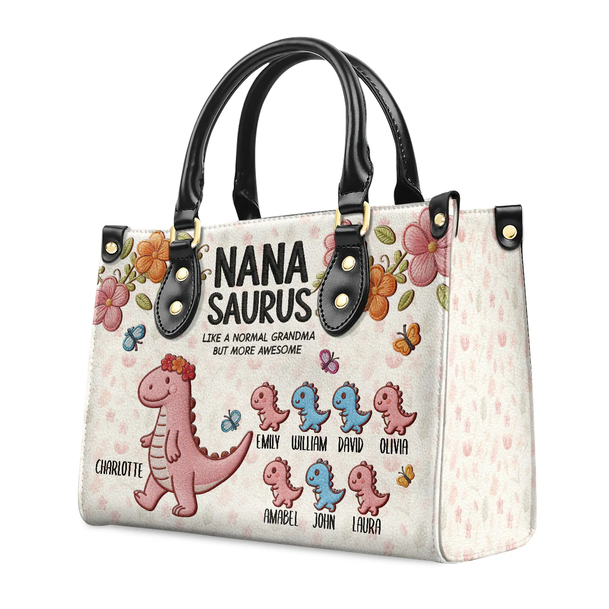 Nanasaurus - Personalized Leather Handbag - Image 2