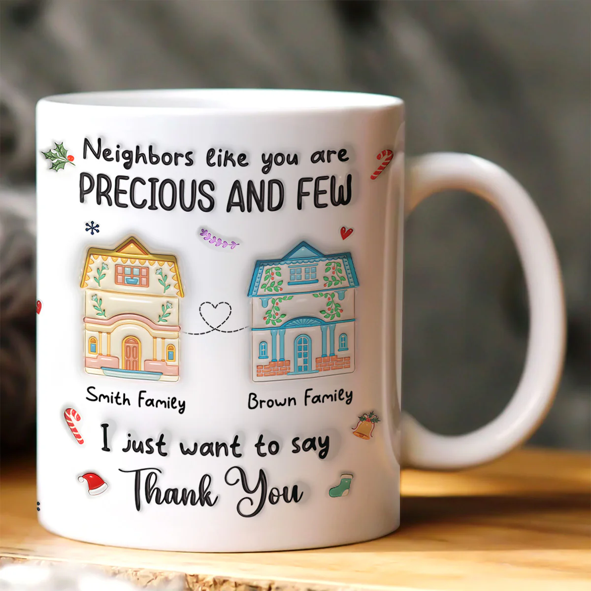 Neighbors Like You Are Precious - Personalized Ceramic Coffee Mug - Image 2