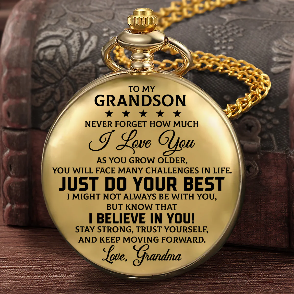 Never Forget How Much I Love You - Personalized Pocket Watch