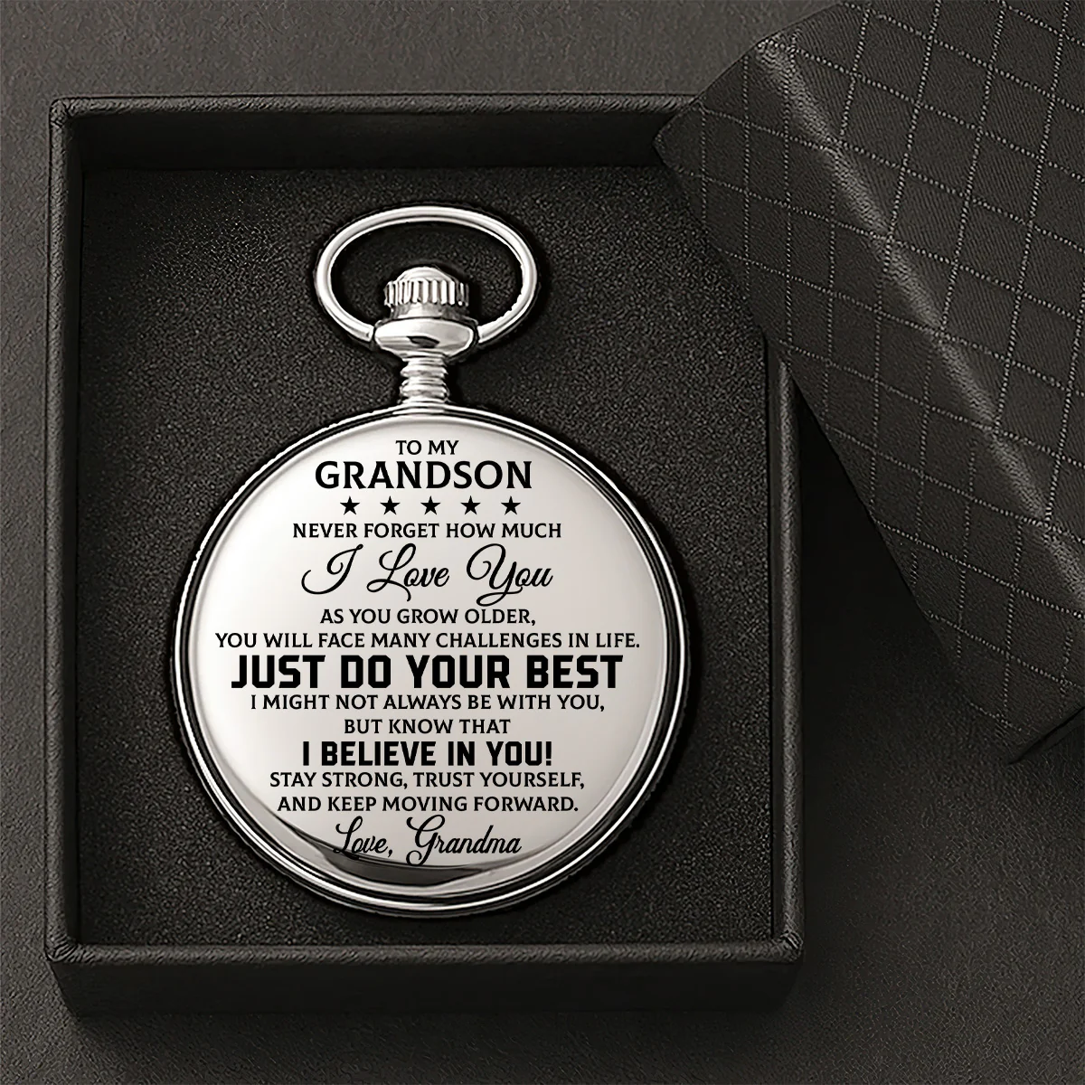 Never Forget How Much I Love You - Personalized Pocket Watch - Image 4