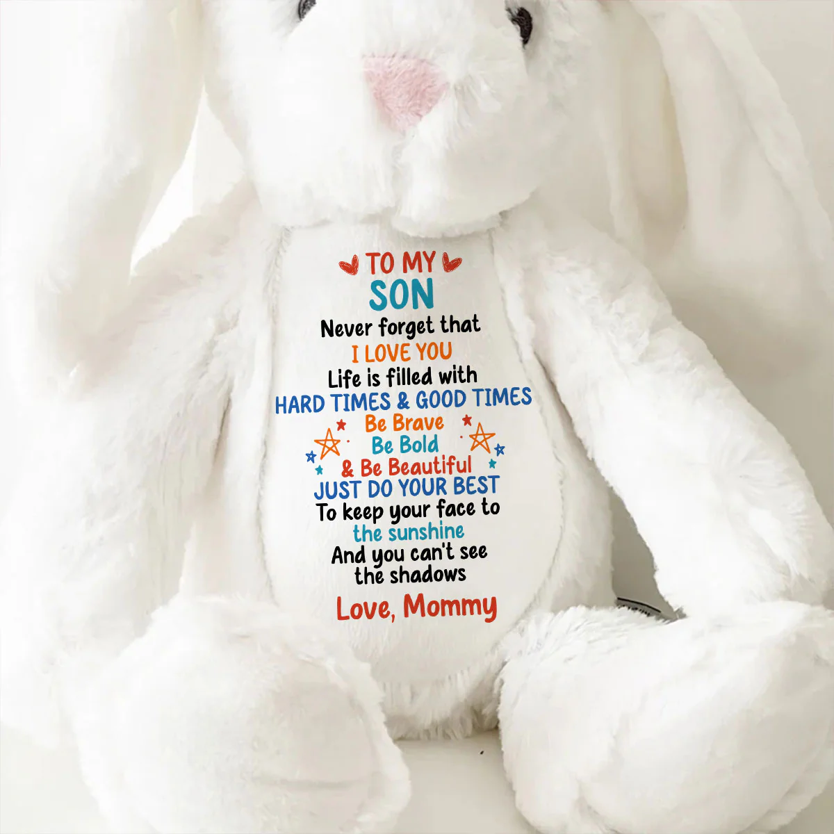Never Forget That I Love You - Personalized Stuffed Bunny - Image 9