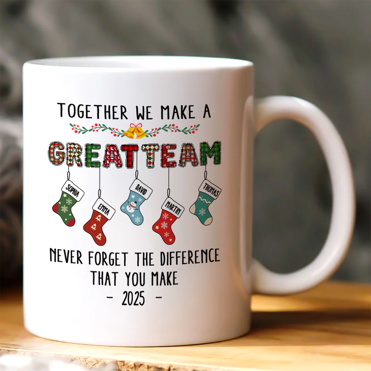 Never Forget The Difference That You Make - Personalized Ceramic Coffee Mug