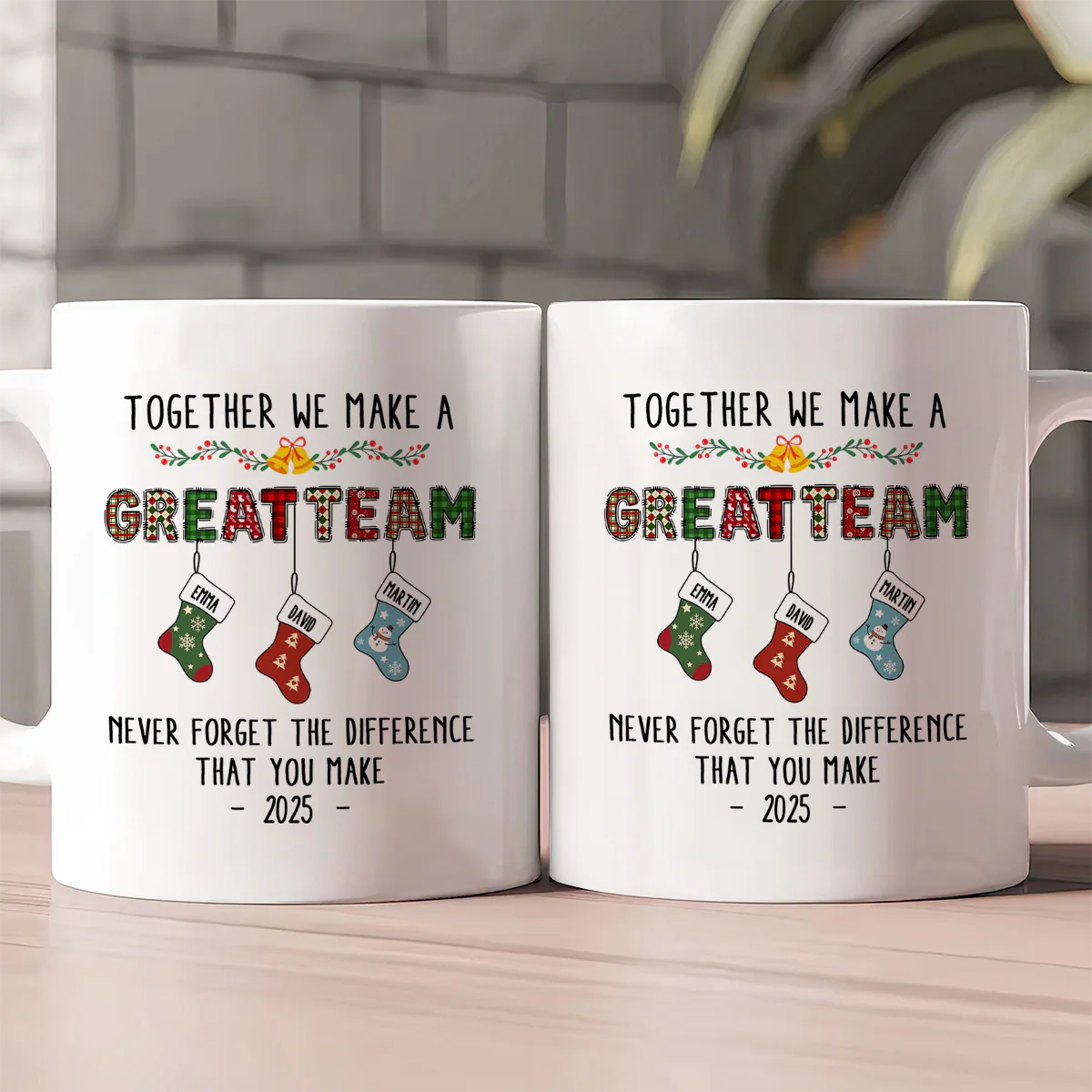 Never Forget The Difference That You Make - Personalized Ceramic Coffee Mug - Image 2