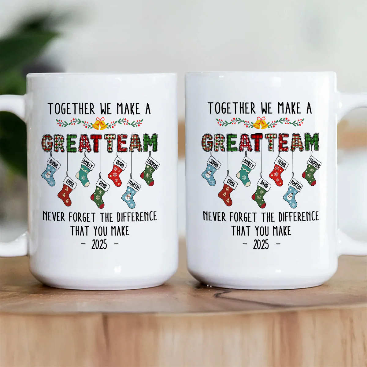 Never Forget The Difference That You Make - Personalized Ceramic Coffee Mug - Image 3