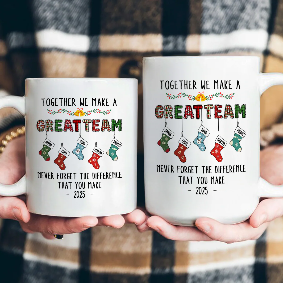 Never Forget The Difference That You Make - Personalized Ceramic Coffee Mug - Image 4